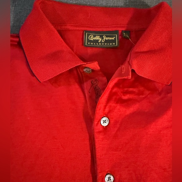 Bobby Jones Red Mesh Golf Polo Shirt Size xl made in Italy - Picture 1 of 4